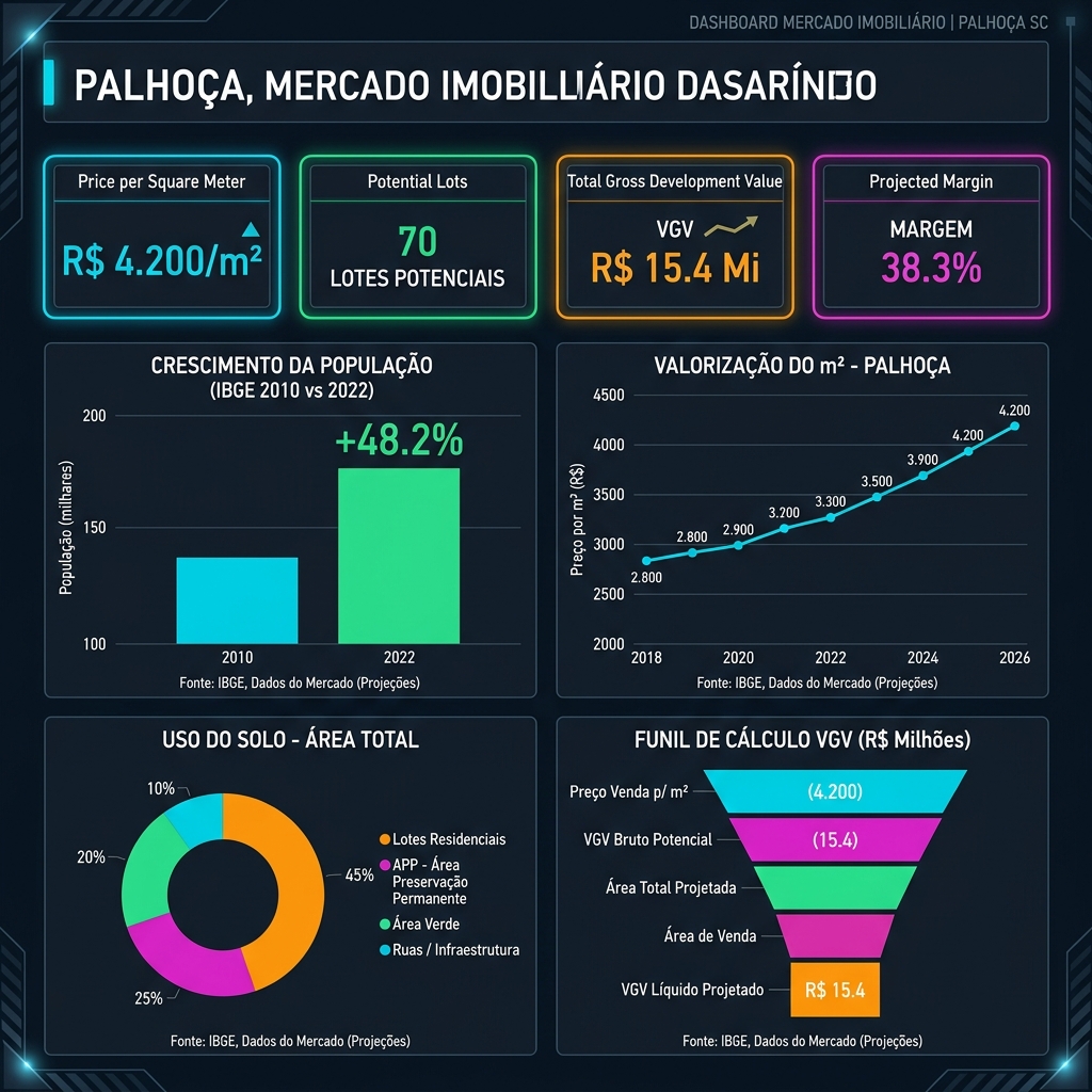 Dashboard Mercado Imobiliário - Palhoça SC