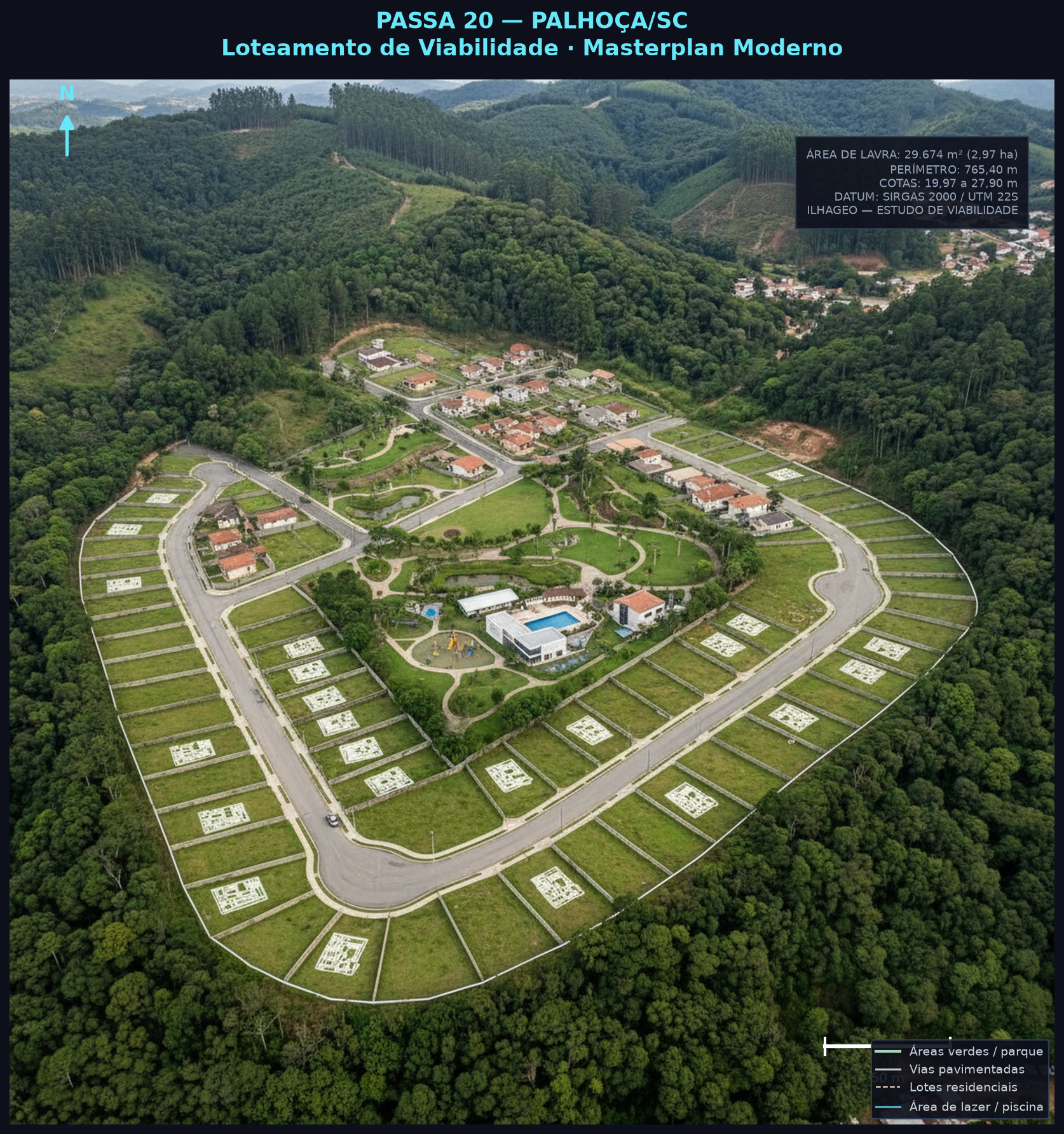 Mapa de viabilidade - Terreno Zamann