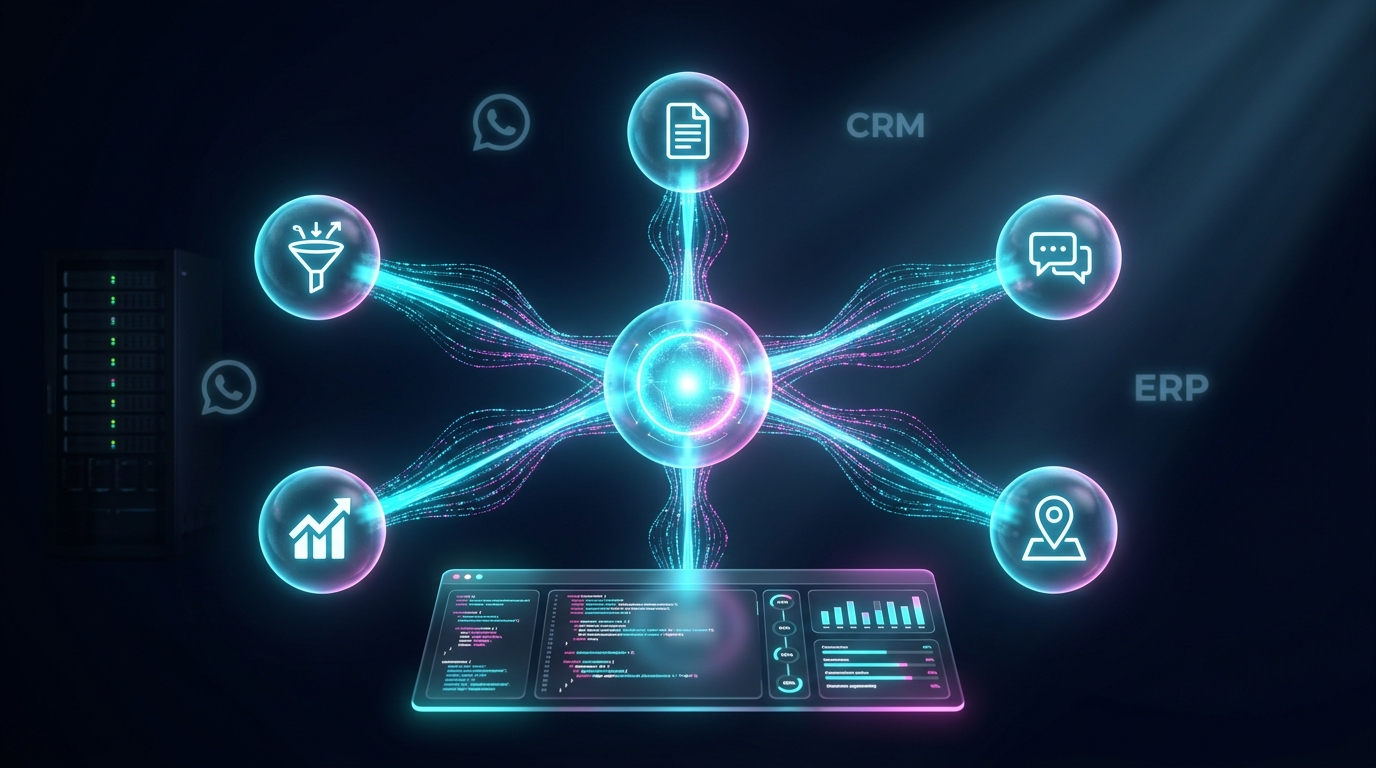 Central de Automação de Multiagentes — orquestrador com agentes especialistas em leads, relatórios, atendimento, KPIs e WebGIS, integrado ao Super IDE
