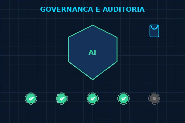 Painel de governança e auditoria com registro das decisões e ações de cada agente